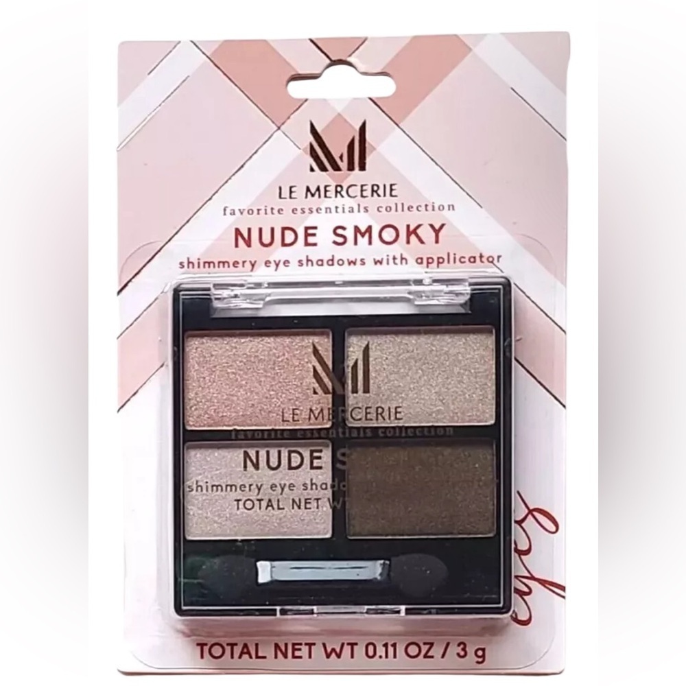 Le Mercerie Nude Smoky Shimmery Eye Shadow Quad Favorite Essentials Collection.